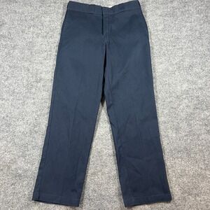 Dickies 874 Original Fit Work Pants Mens 32x31 Navy Blue Flat Front Straight Leg